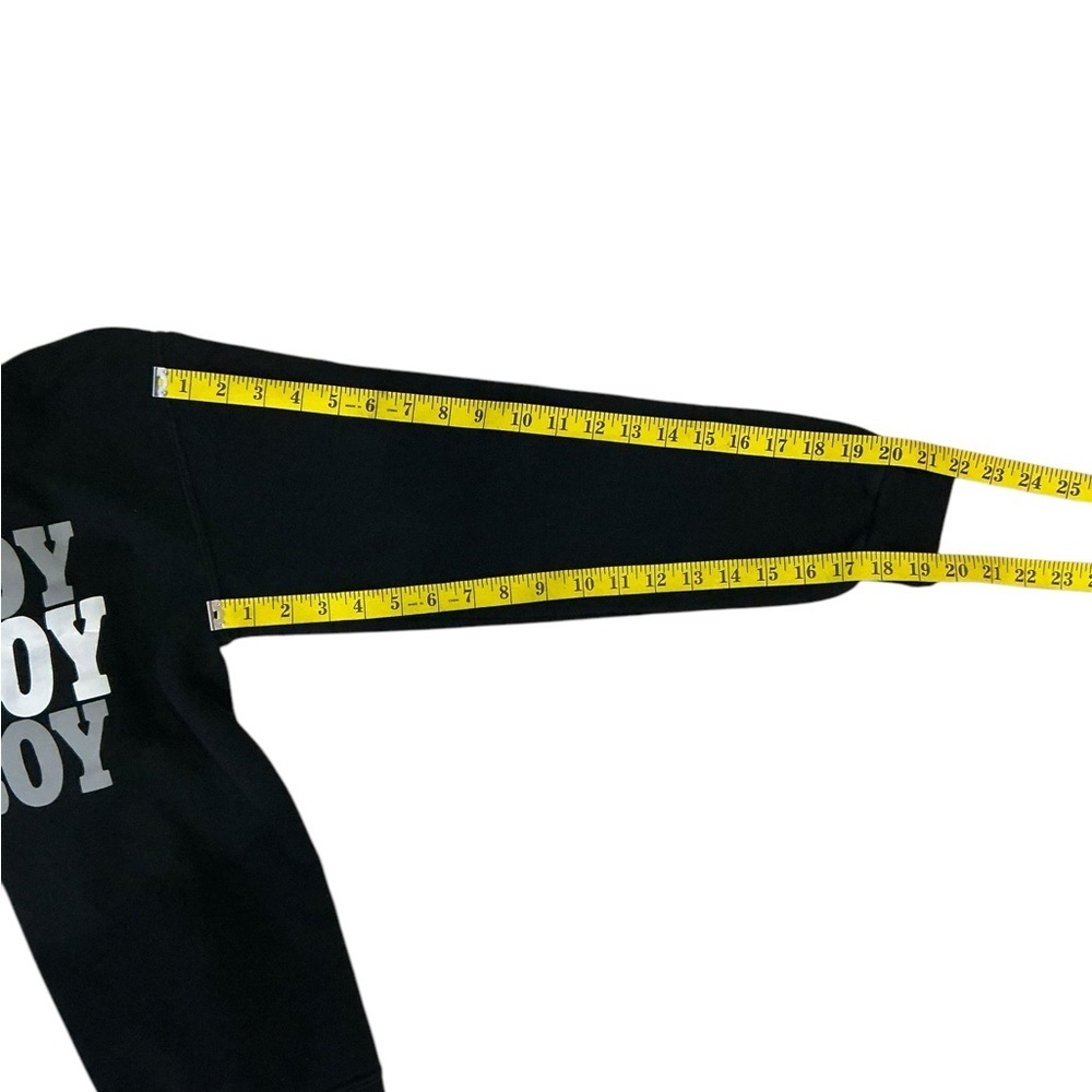 Playboy Sweatshirt Women Crew Neck Long Sleeve Black Gray White Logo Size Small - Picture 5 of 16